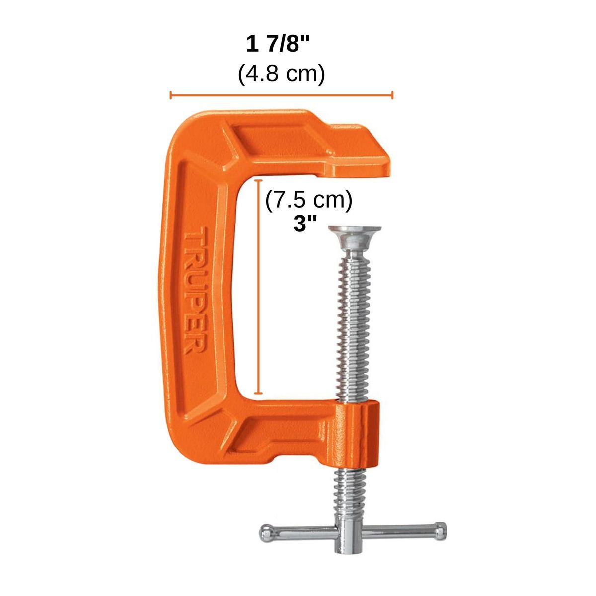 Truper - Prensa tipo C nodular carpintero 3 ", Truper Pack 2 unidades
