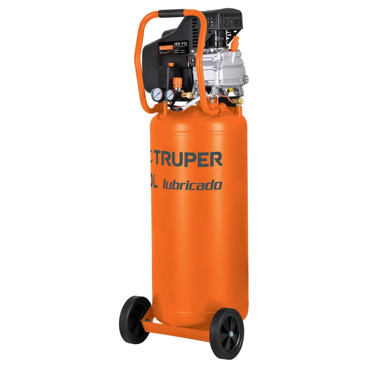 TRUPER - Compresora de aire 80Lt vertical, 3-1/2HP  Truper