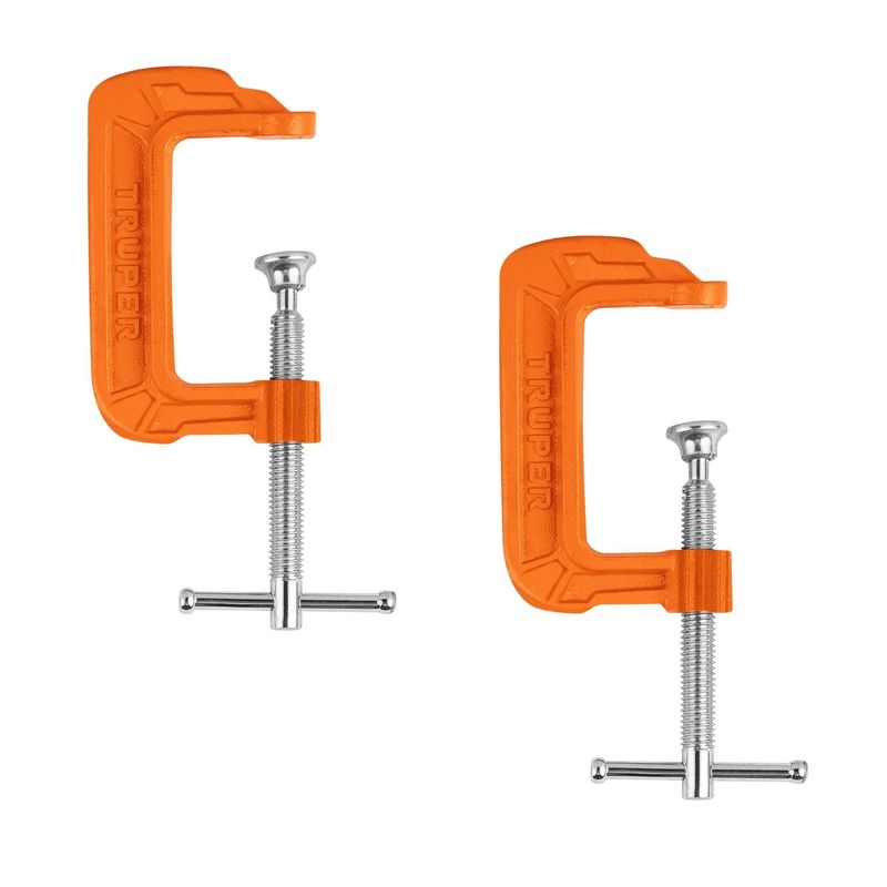 TRUPER - Mini prensa tipo C nodular carpintero 2 ", Truper Pack 2 unidades