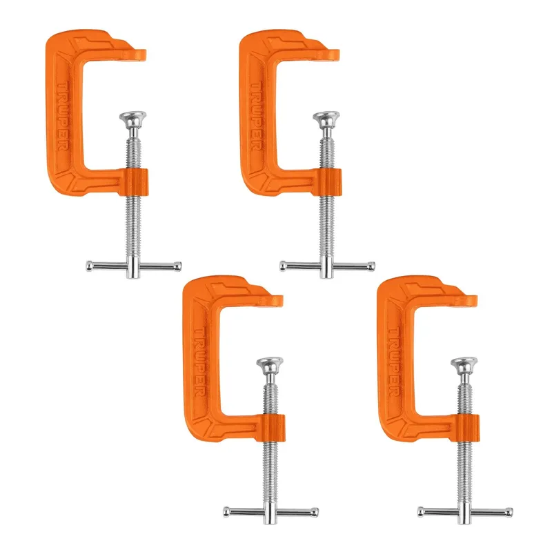 TRUPER - Mini prensa tipo C nodular carpintero 2 ", Truper Pack 4 unidades