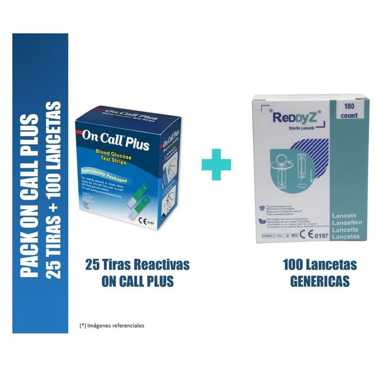 GENERICO - PACK ON CALL PLUS: 25 TIRAS Y 100 LANCETAS