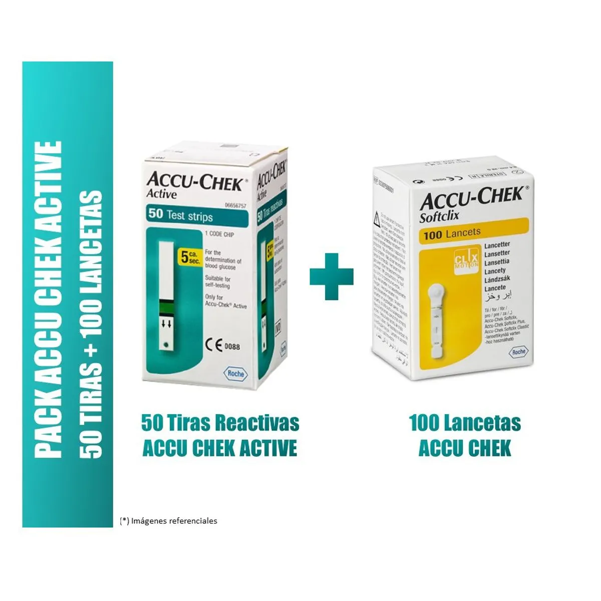 ACCU CHEK - PACK ACCU CHEK ACTIVE: 50 TIRAS Y 100 LANCETAS