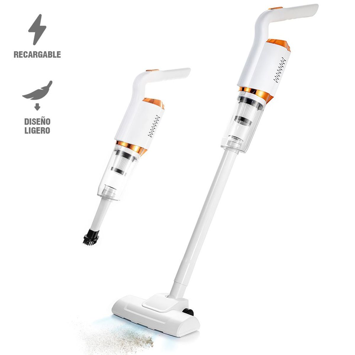 KELLER - Aspiradora de Mano Vertical Inalámbrica 2 en 1 para Hogar Carro AY2 BL