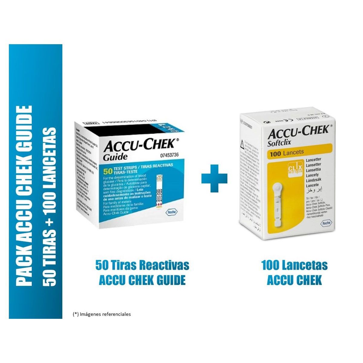 ACCU CHEK - PACK ACCU CHEK GUIDE: 50 TIRAS Y 100 LANCETAS