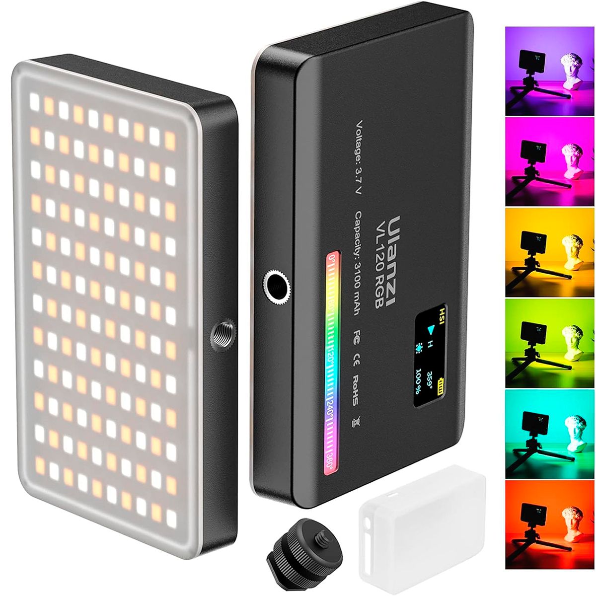 ULANZI - Ulanzi VL120 Luz Led RGB Con Difusor Para Fotografía y Video