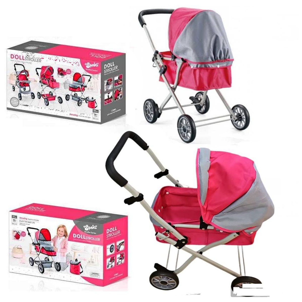 GENERICO - Coche para muñecas para Niñas