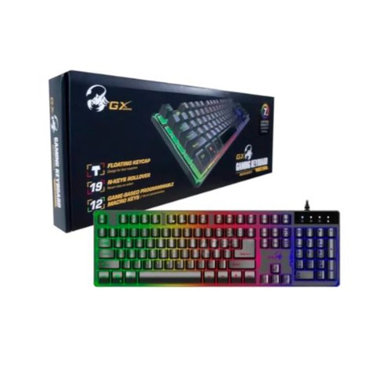 GENIUS GX - Teclado GENIUS GX SCORPION K8 Gaming RGB Led USB Black