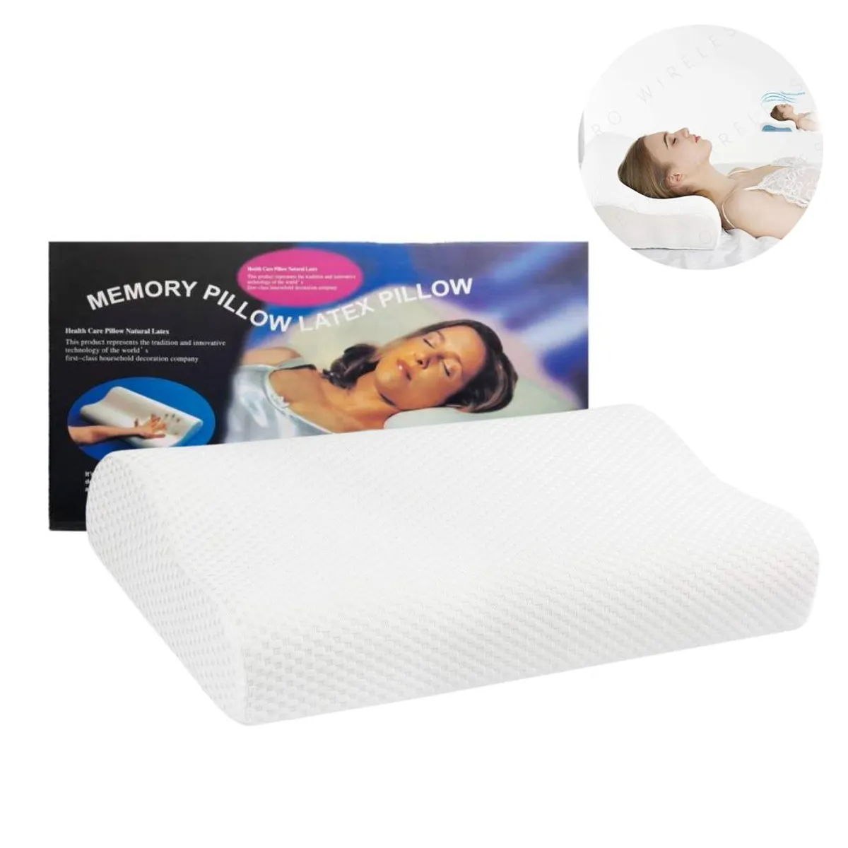 OEM - Almohada Ergonómica Viscoelástica Memory Pillow Funda