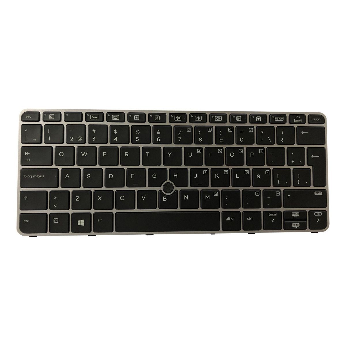 GENERICO - Teclado para Laptop HP ELITEBOOK  820-G1,  820-G2. Marco Plateado