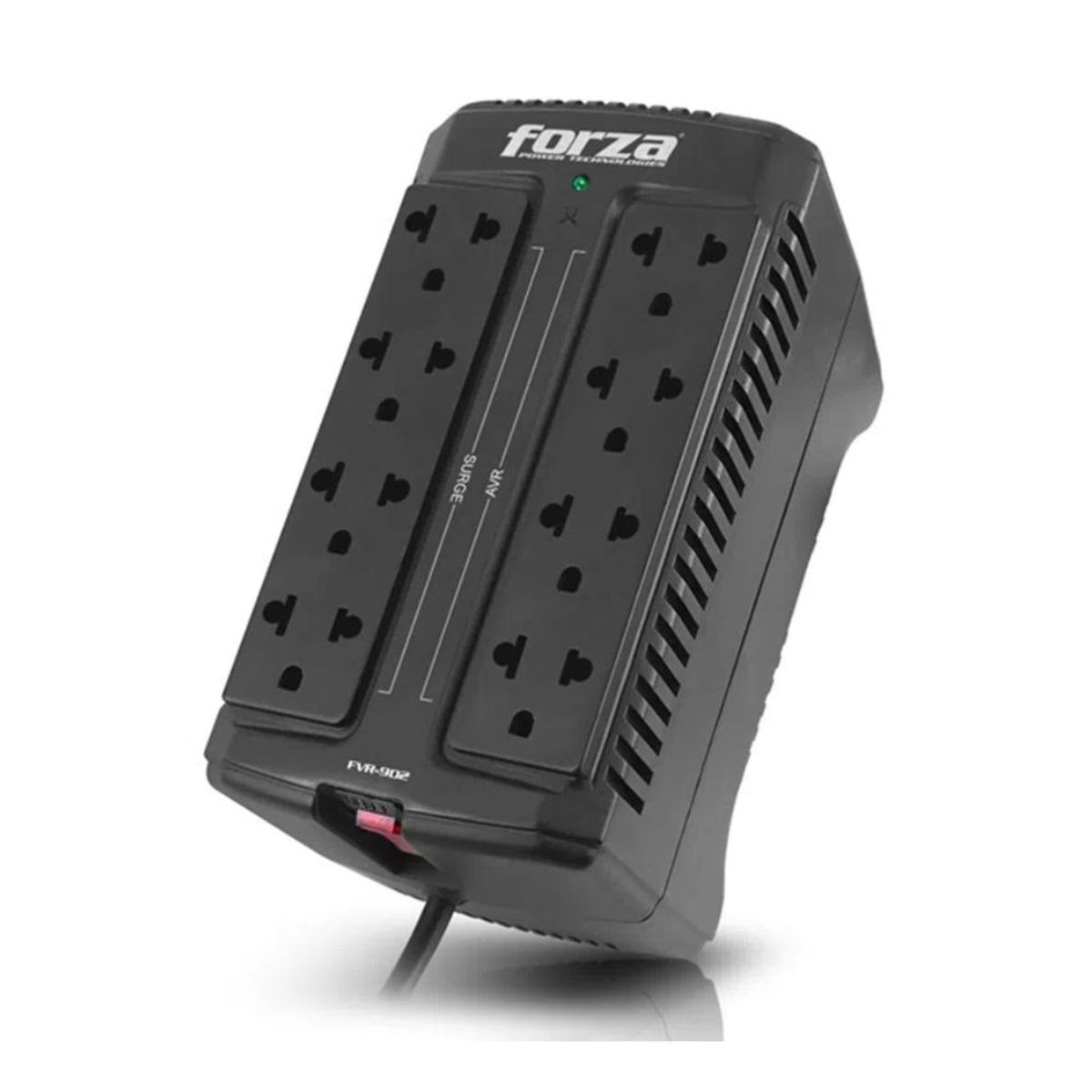 FORZA - Forza FRV-902 Estabilizador de 900VA 450W 220V con 8 Tomas – Negro
