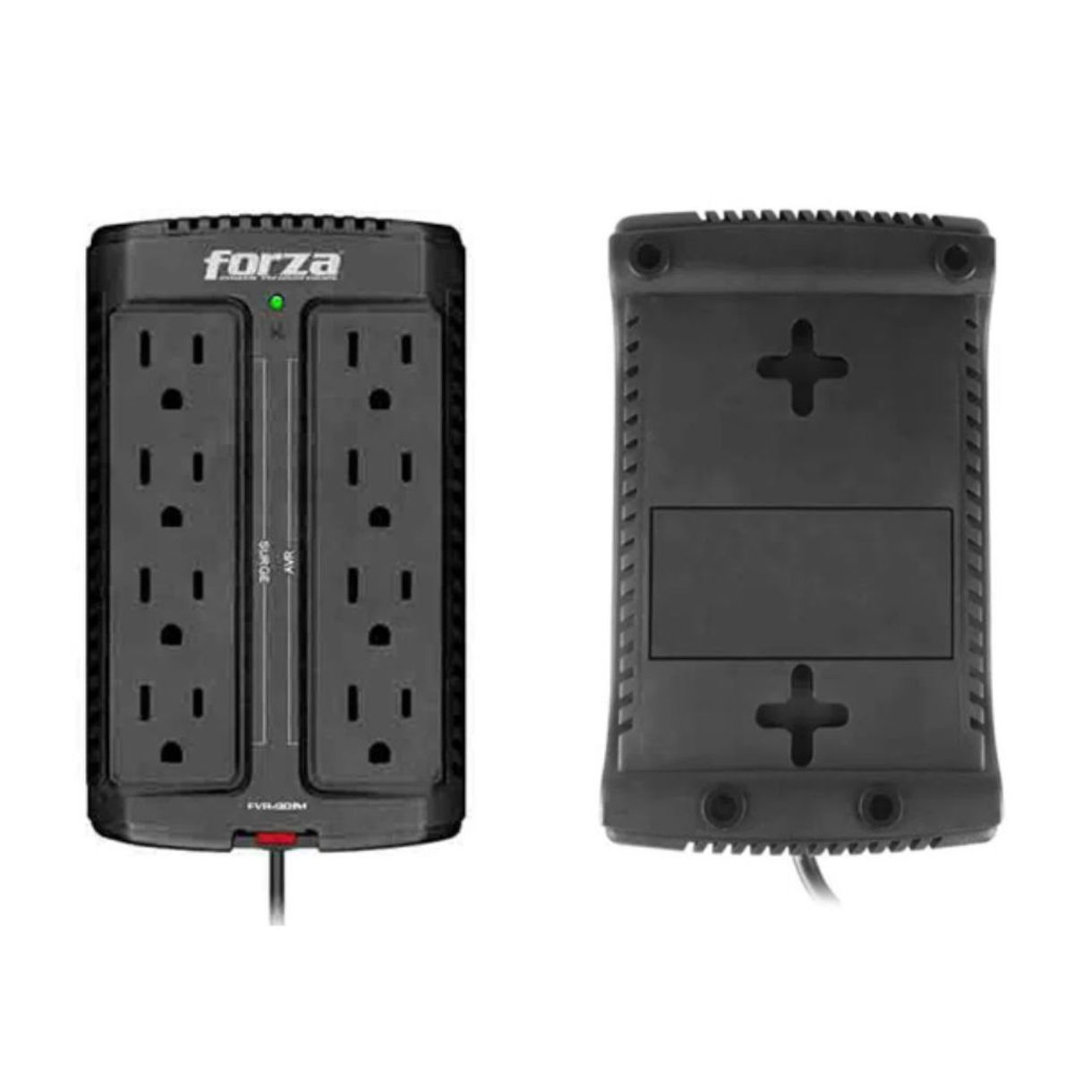 FORZA - Forza FRV-902 Estabilizador de 900VA 450W 220V con 8 Tomas – Negro