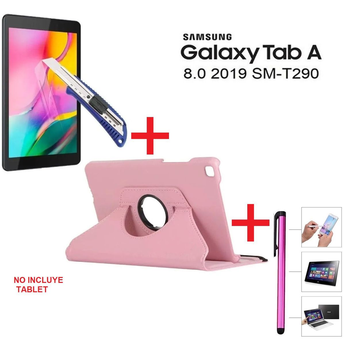 GENERICO - Funda con Mica con Lapiz para Samsung Tab A 8.0 2019 SM-T290 Protector