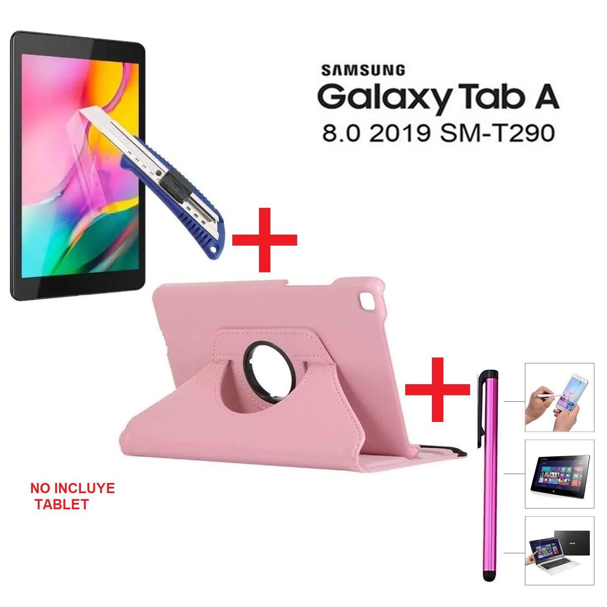 GENERICO - Funda con Mica con Lapiz para Samsung Tab A 8.0 2019 SM-T290 Protector