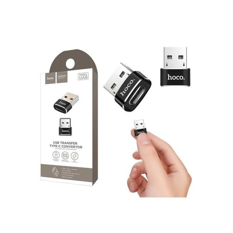 HOCO - Adaptador OTG USB MACHO a Tipo C Hembra UA6 Hoco