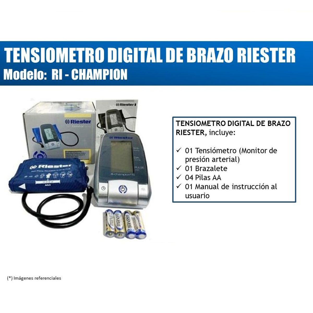 RIESTER - TENSIOMETRO DIGITAL DE BRAZO RIESTER - RI CHAMPION