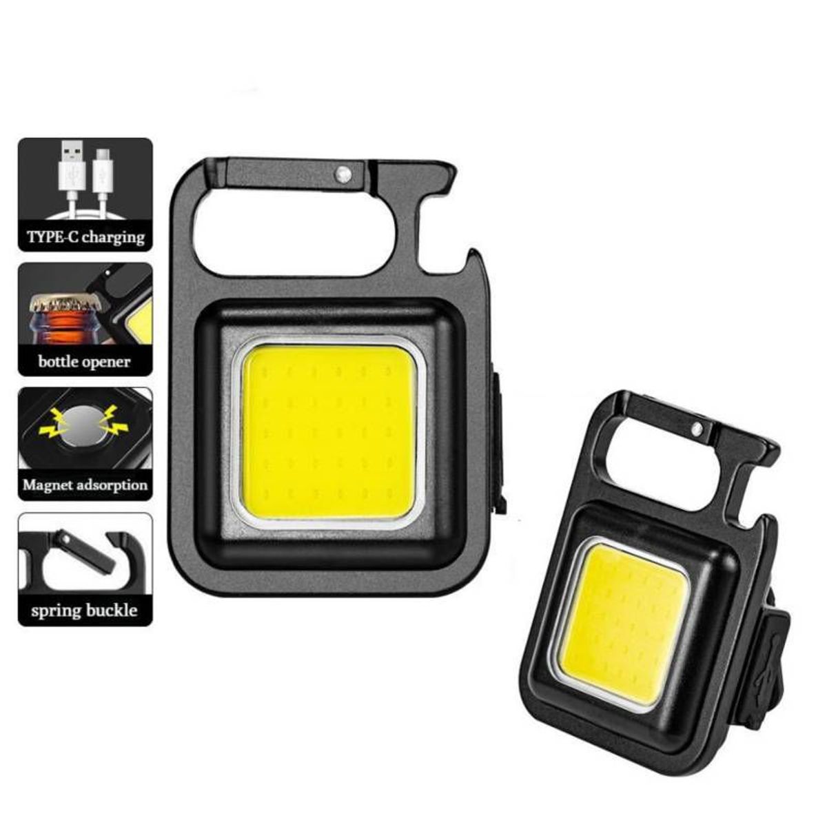 GENERICO - MINI LINTERNA LUZ LED MODELO LLAVERO RECARGABLE