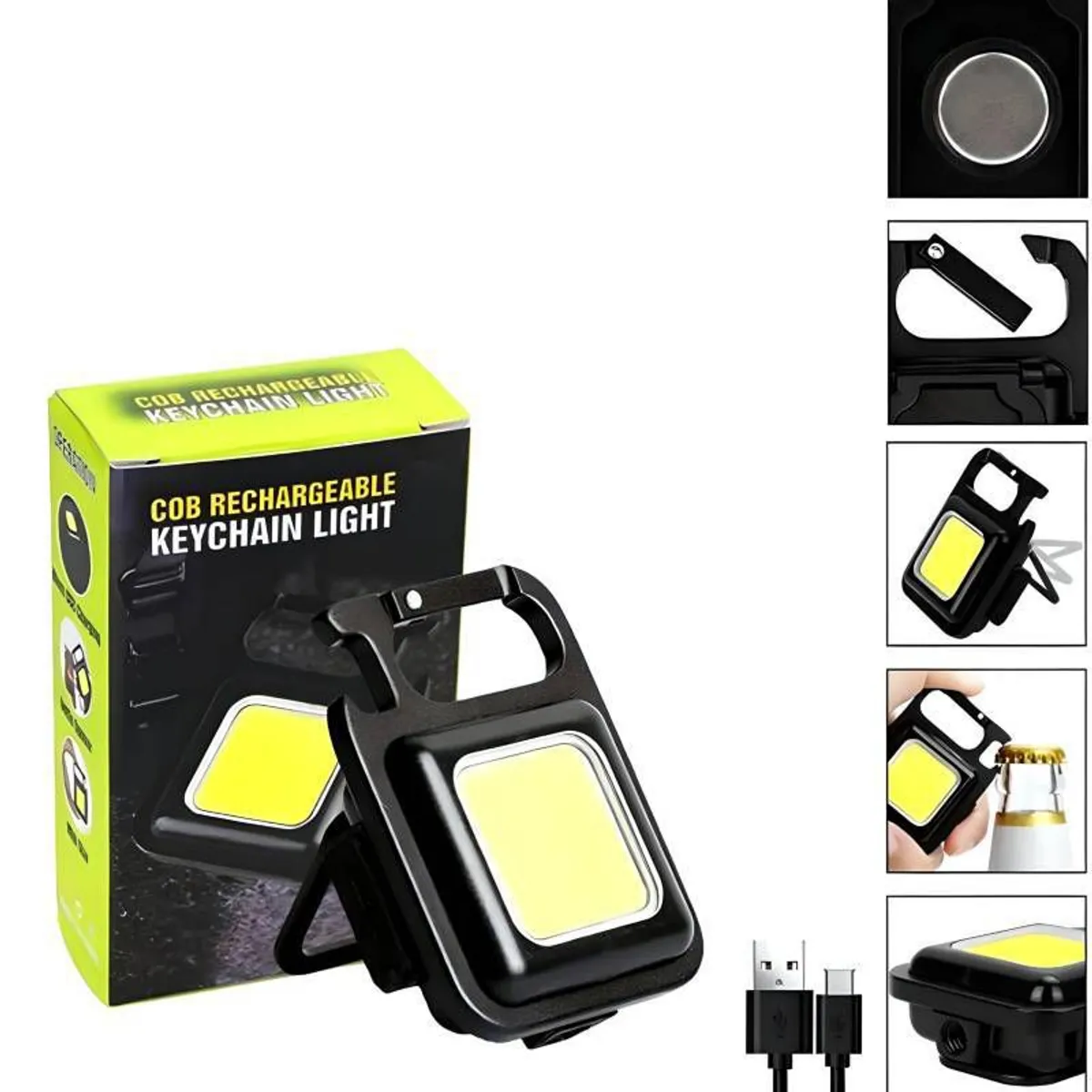 GENERICO - Mini Linterna portátil tipo llavero COB