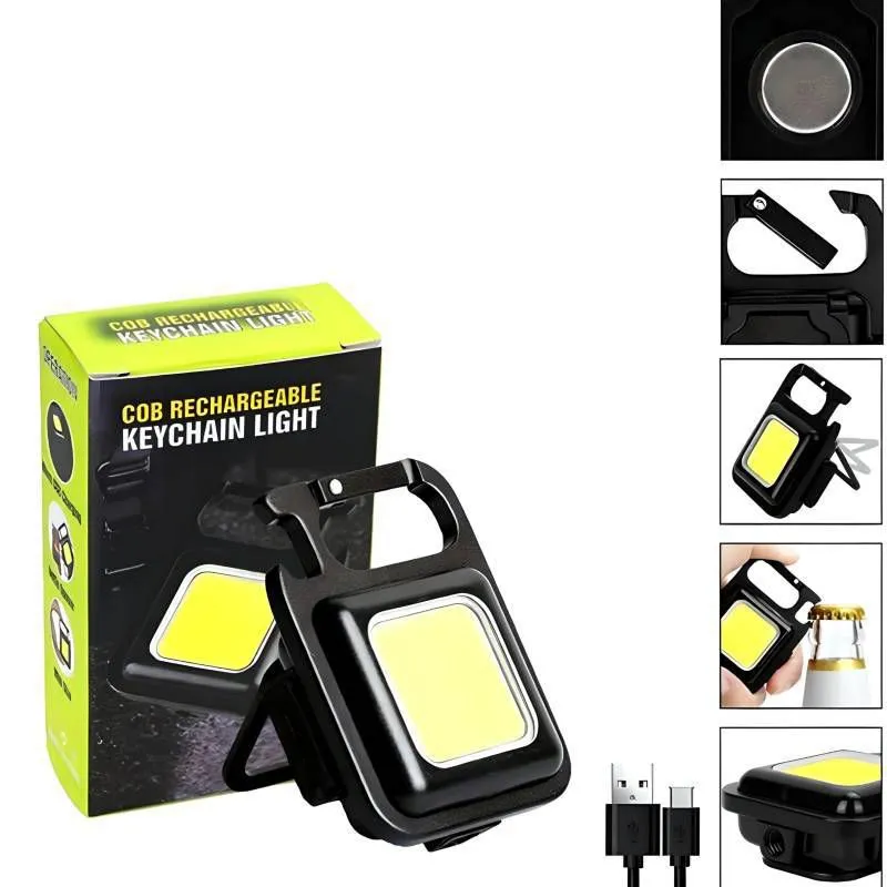 GENERICO - Mini Linterna portátil tipo llavero COB
