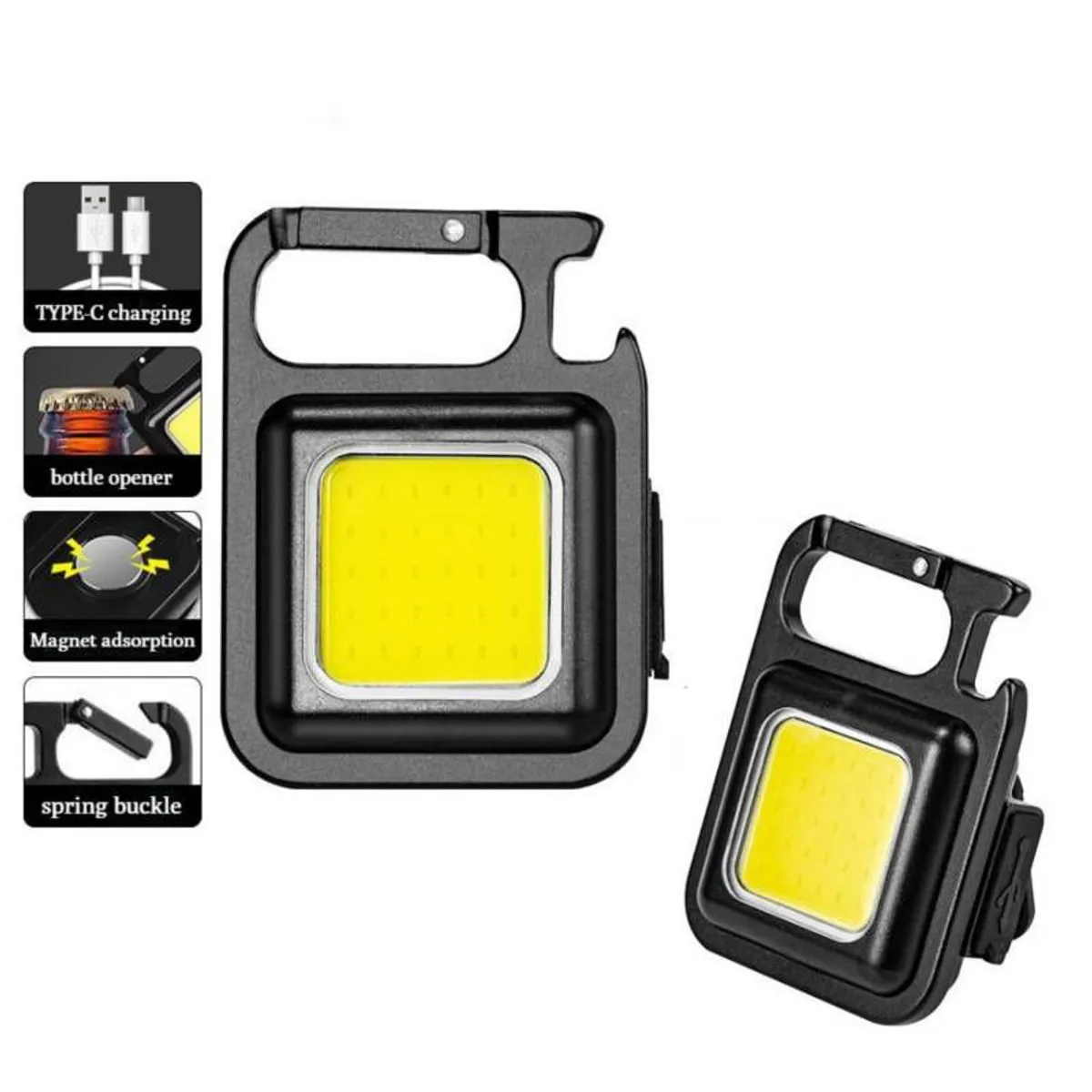 GENERICO - Mini Linterna portátil tipo llavero COB