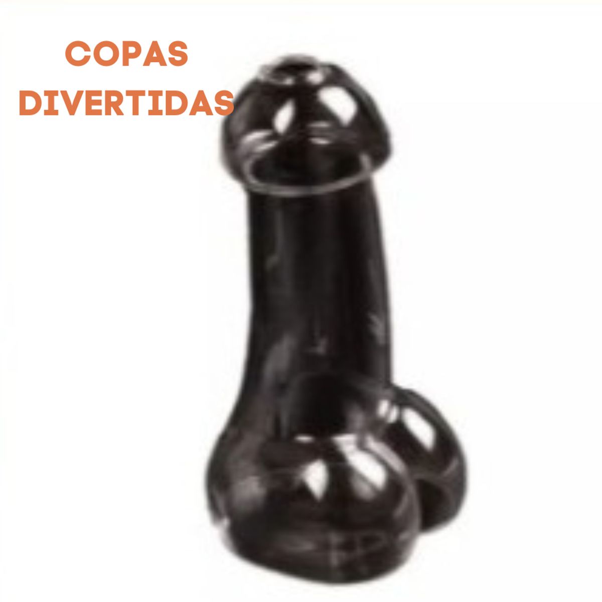 GENERICO - Pack de 3 Copas de Vidrio Pennys Divertidas Pennnys para Fiestas Negro