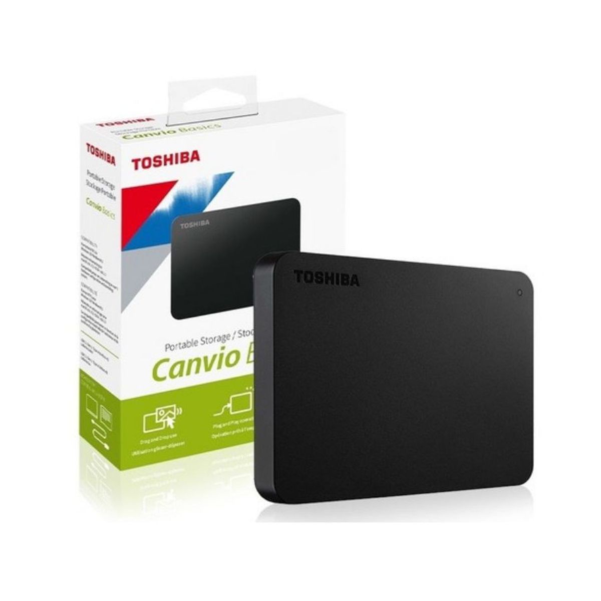 TOSHIBA - Disco Externo 2TB Toshiba Canvio Basics USB 3.0 Negro