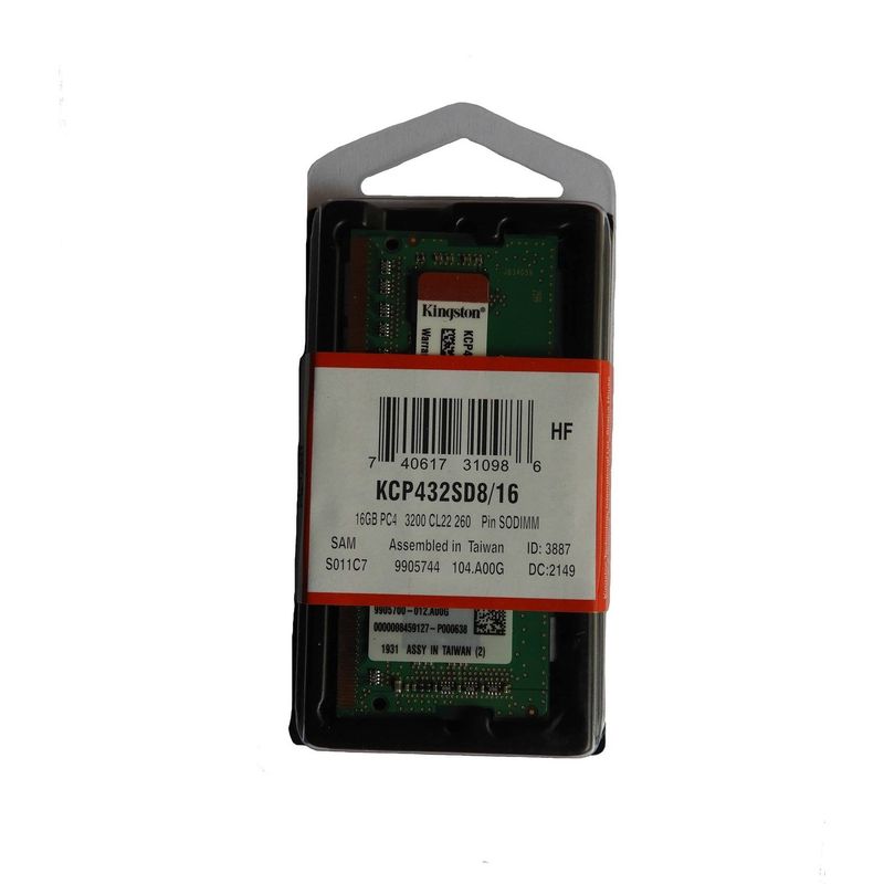 KINGSTON - MEMORIA KINGSTON 16GB DDR4 PC4 3200