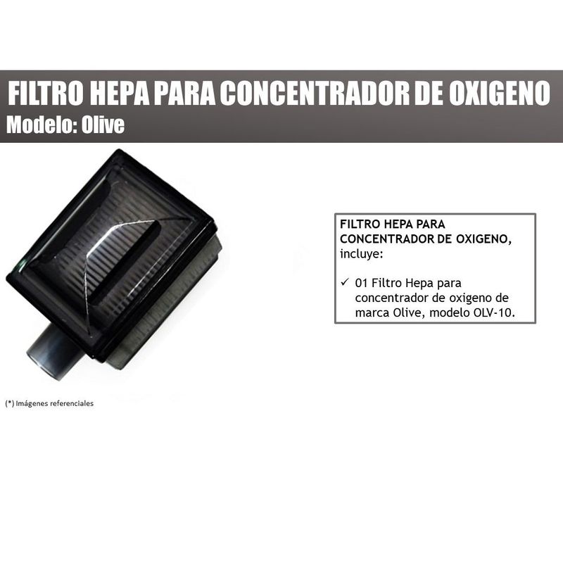 GENERICO - Filtro hepa de concentrador de oxigeno olive modelo olv-10 10 litros