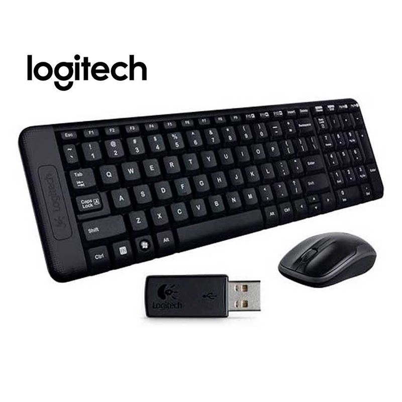 LOGITECH - Kit Teclado y Mouse Logitech MK220 Inalámbrico Español
