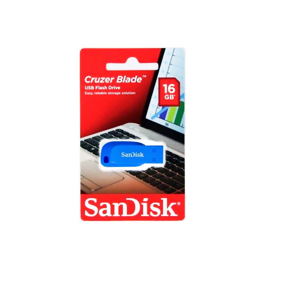 SANDISK - Memoria Usb SanDisk Cruzer Blade 16GB - Celeste