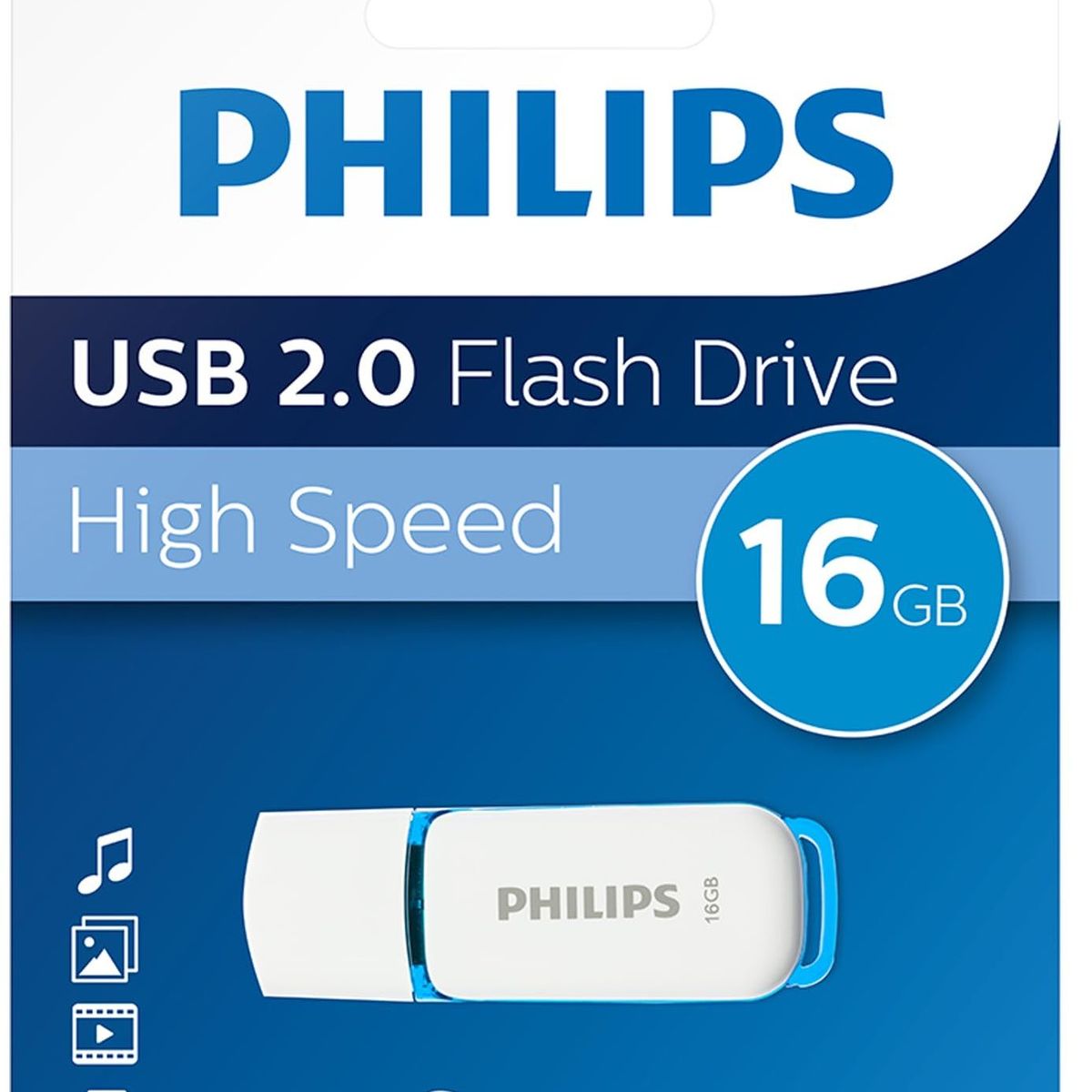 PHILIPS - Memoria USB 16 Gb 2.0 Flash Drive High Speed -Snow