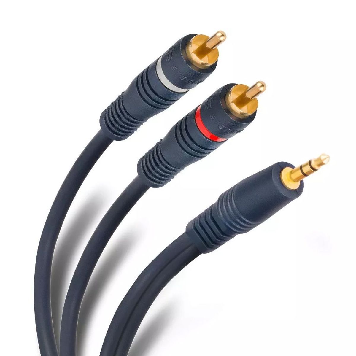 TRAUTECH - Cable de audio Plug 3.5mm a 2 RCA Macho 10 Metros TRAUTECH