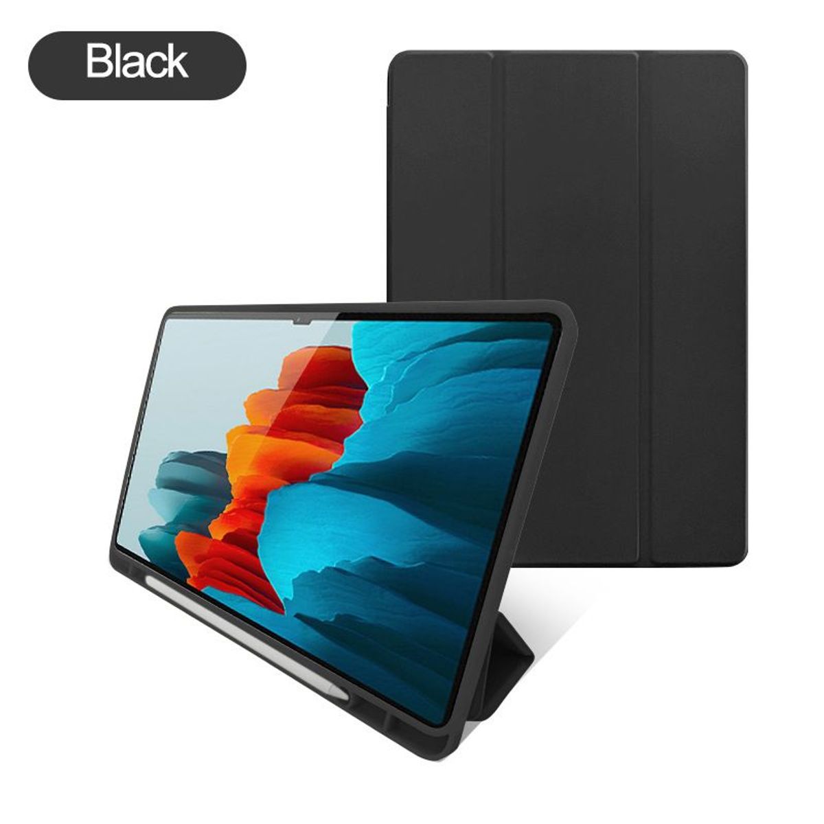 GENERICO - Funda Smart Cover Case Samsung Tab S6 Lite 10.4 SM-P610 P615 - Negro