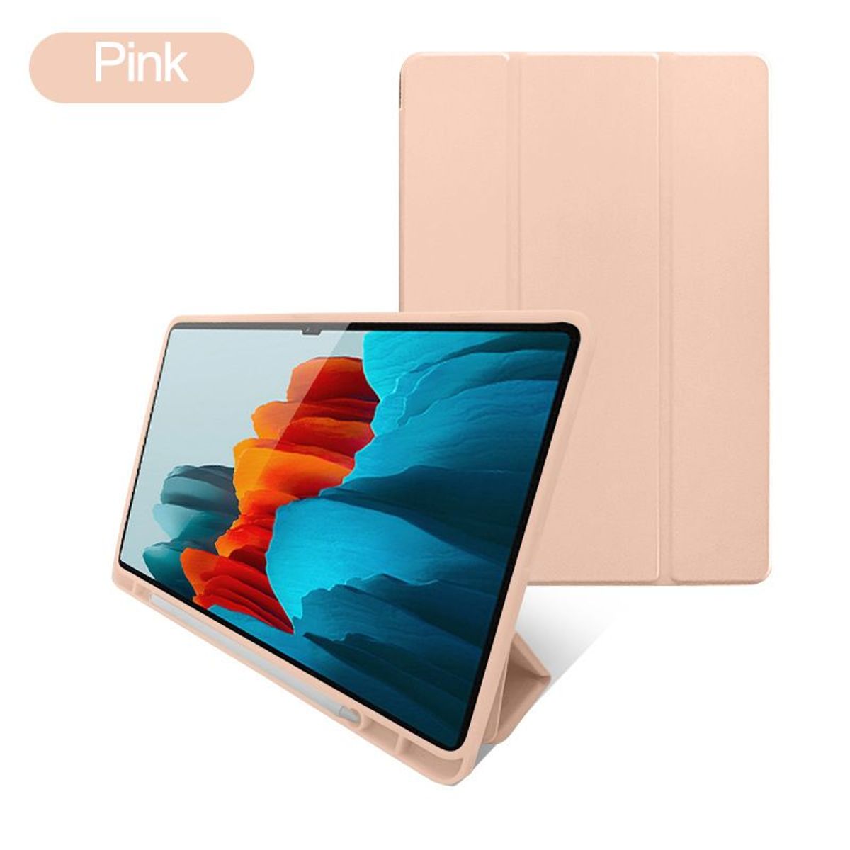 GENERICO - Funda Smart Cover Case Samsung Tab S6 Lite 10.4 SM-P610 P615 - Rosa