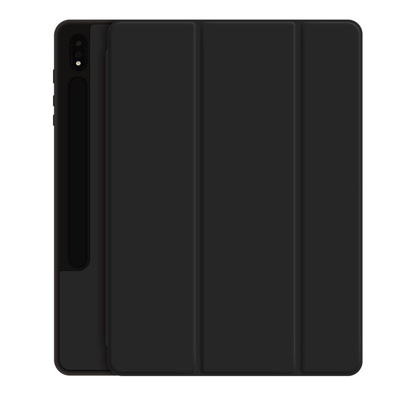 GENERICO - Funda Flip Smart Cover Case Samsung Tab S8+ S7+ S7 FE 12.4 - NEGRO