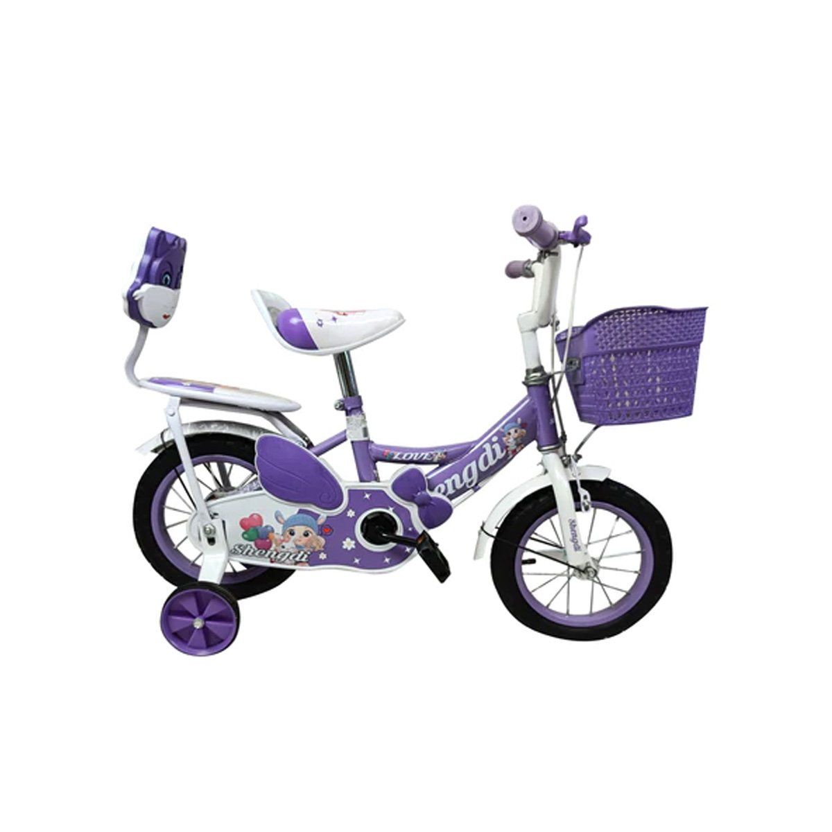 GENERICO - Bicicleta Para Niña Infantil Kids Aro 12 Doble Asiento Mora