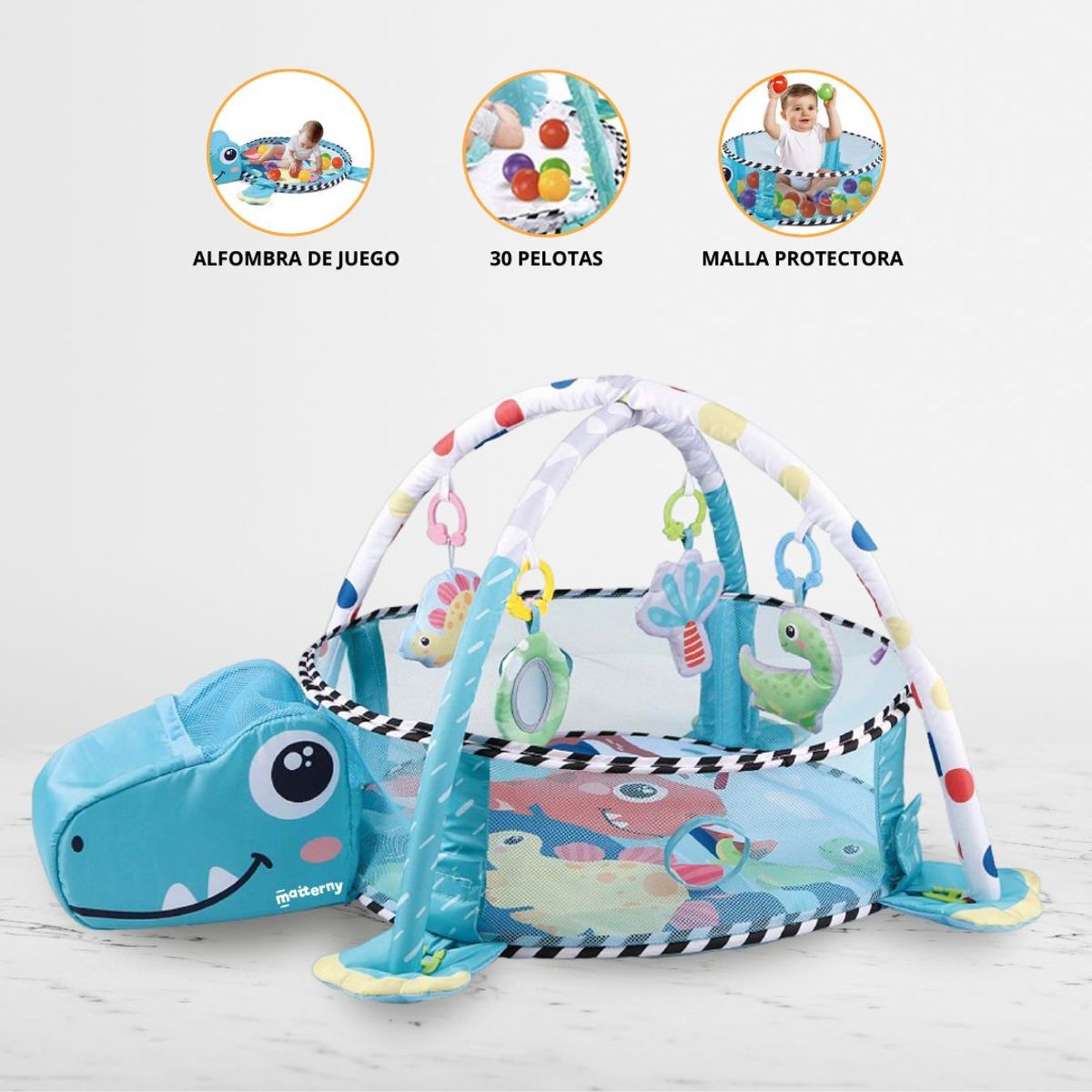 DOUX BEBE - Gimnasio Para Bebé DOUX BEBE 4 en 1 »DINO REX»