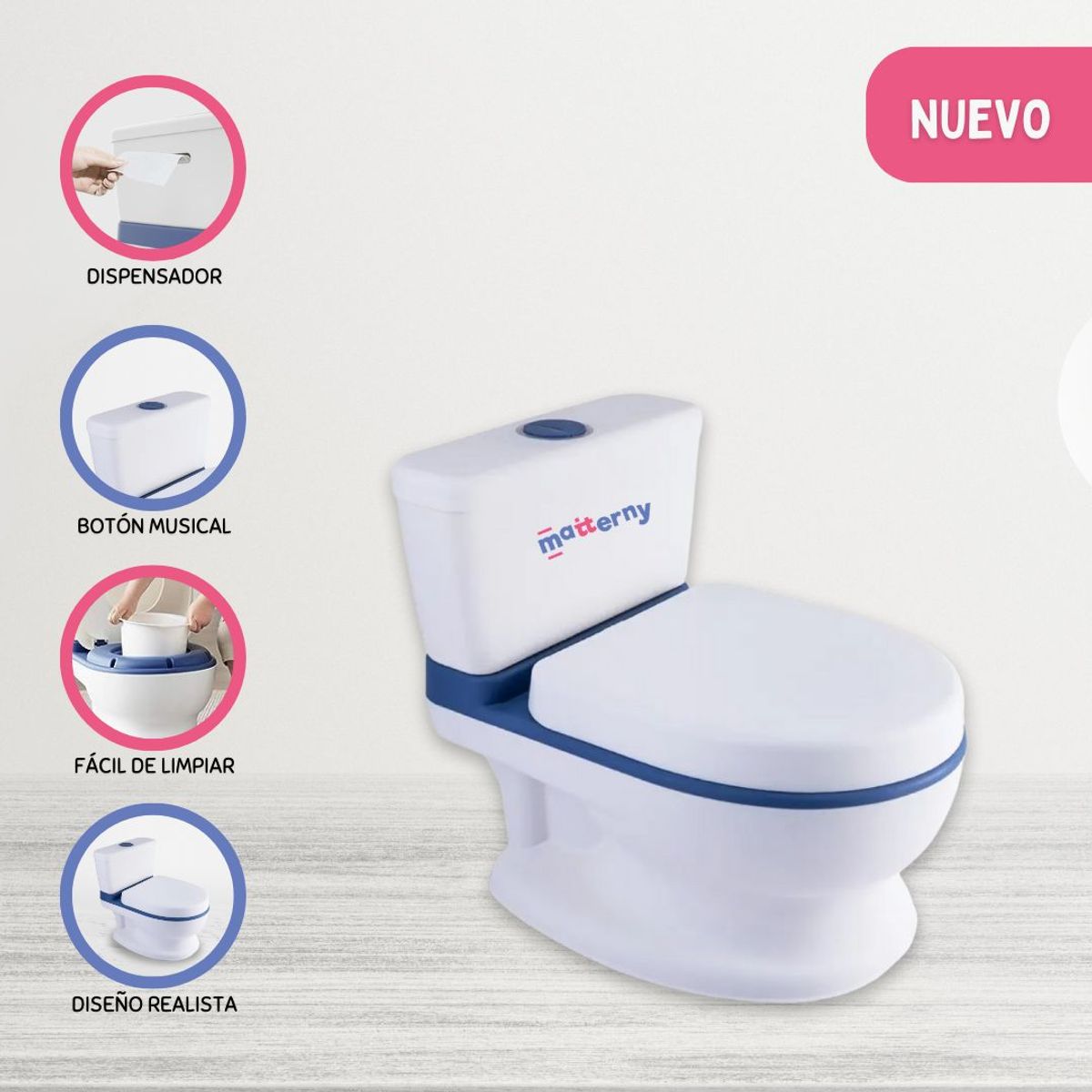 INFANTI - Bacín Musical Doux Bebe »INODORO» Blue