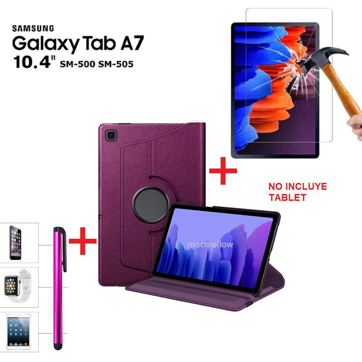 GENERICO - Funda con Mica con Lapiz para Samsung Tab A7 10,4 SM-T500 Protector