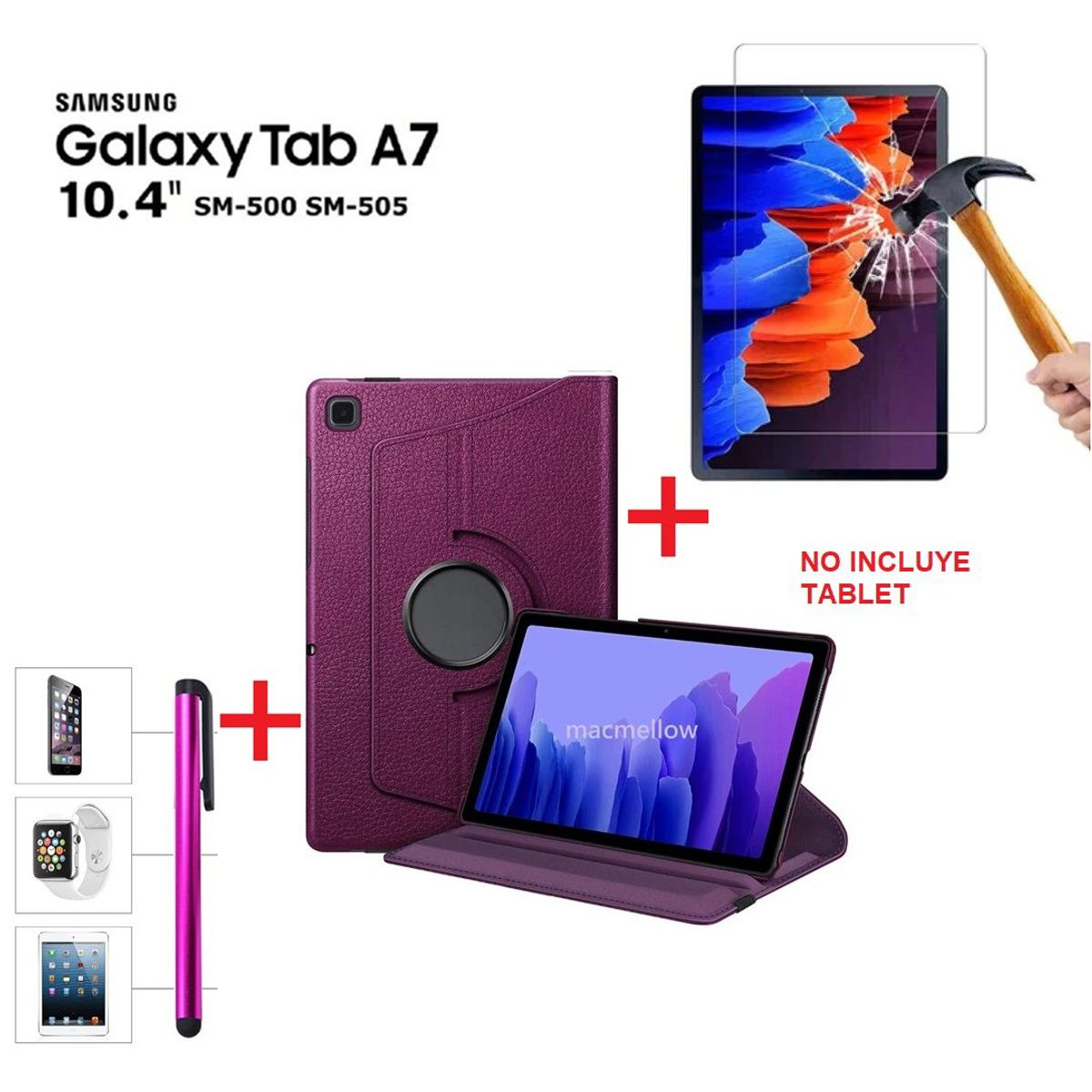 GENERICO - Funda con Mica con Lapiz para Samsung Tab A7 10,4 SM-T500 Protector