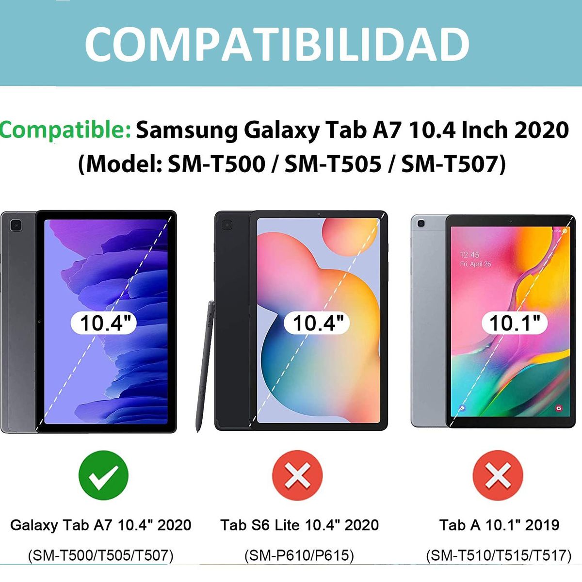 GENERICO - Funda Case con Lapiz Tactil para Samsung Tab A7 10,4 SM-T500 Cover