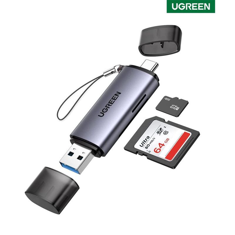 UGREEN - UGREEN USB-C/USB-A a Lector de Tarjetas USB 3.0 y Tipo C a SD Micro SD