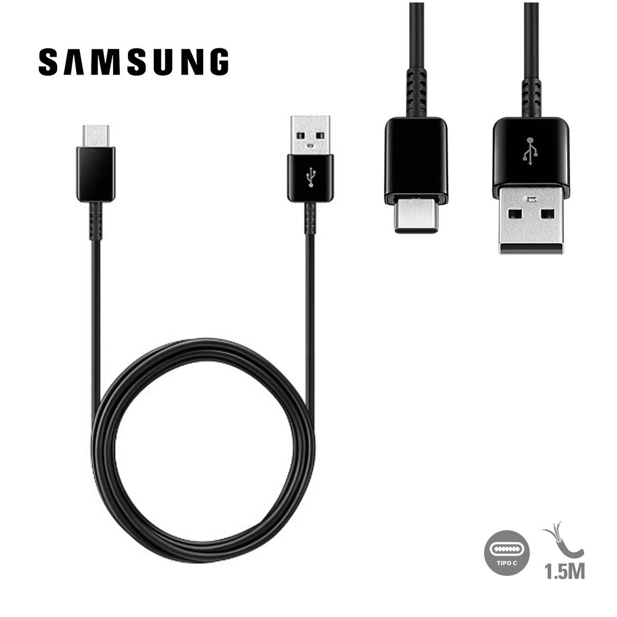 SAMSUNG - Cable Samsung de Carga y datos EP-DG930IBEGWW 1.5 M USB-A A USB-C