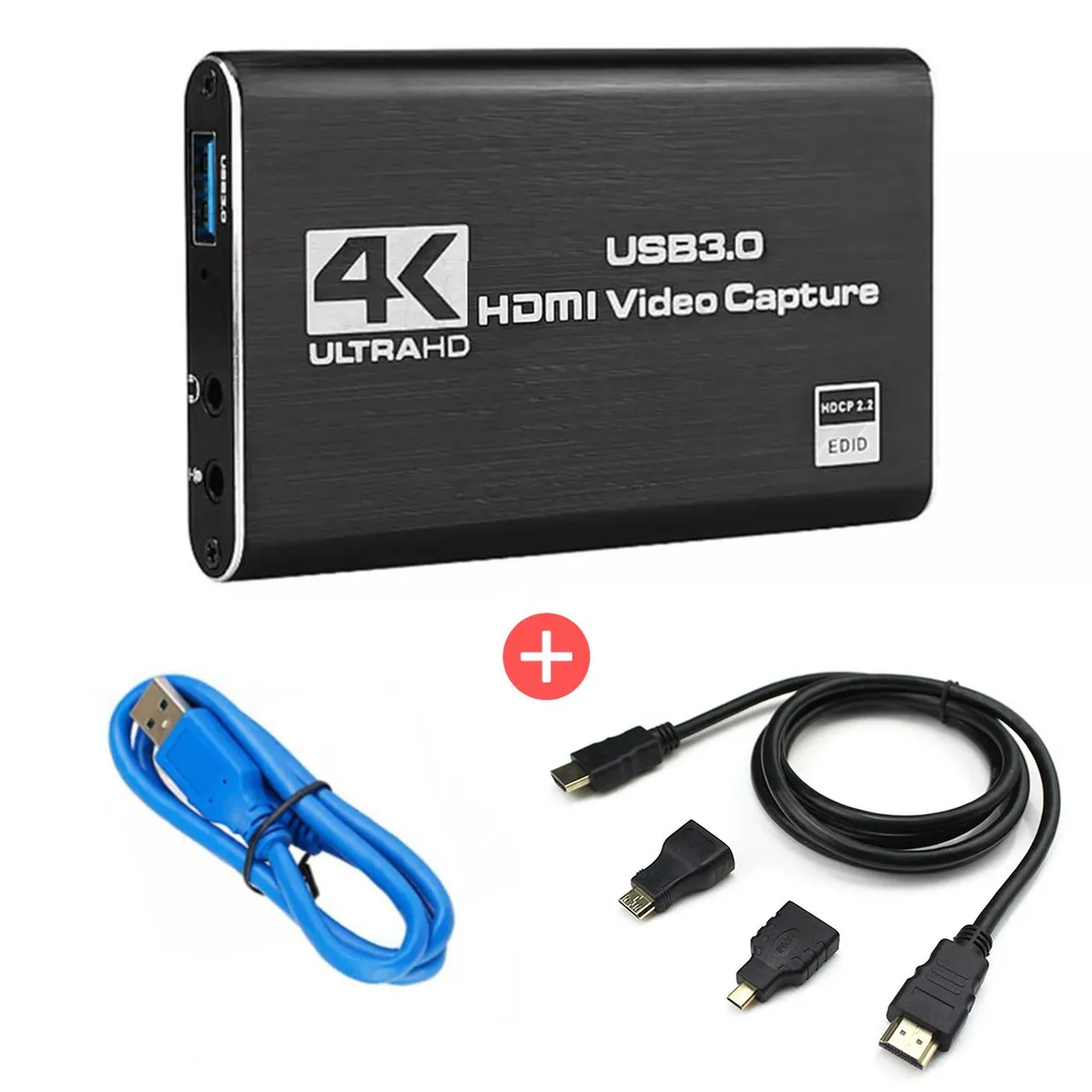 GENERICO - Capturadora Video Hdmi Usb 3.0 4k Multiplataforma Cable HDMI