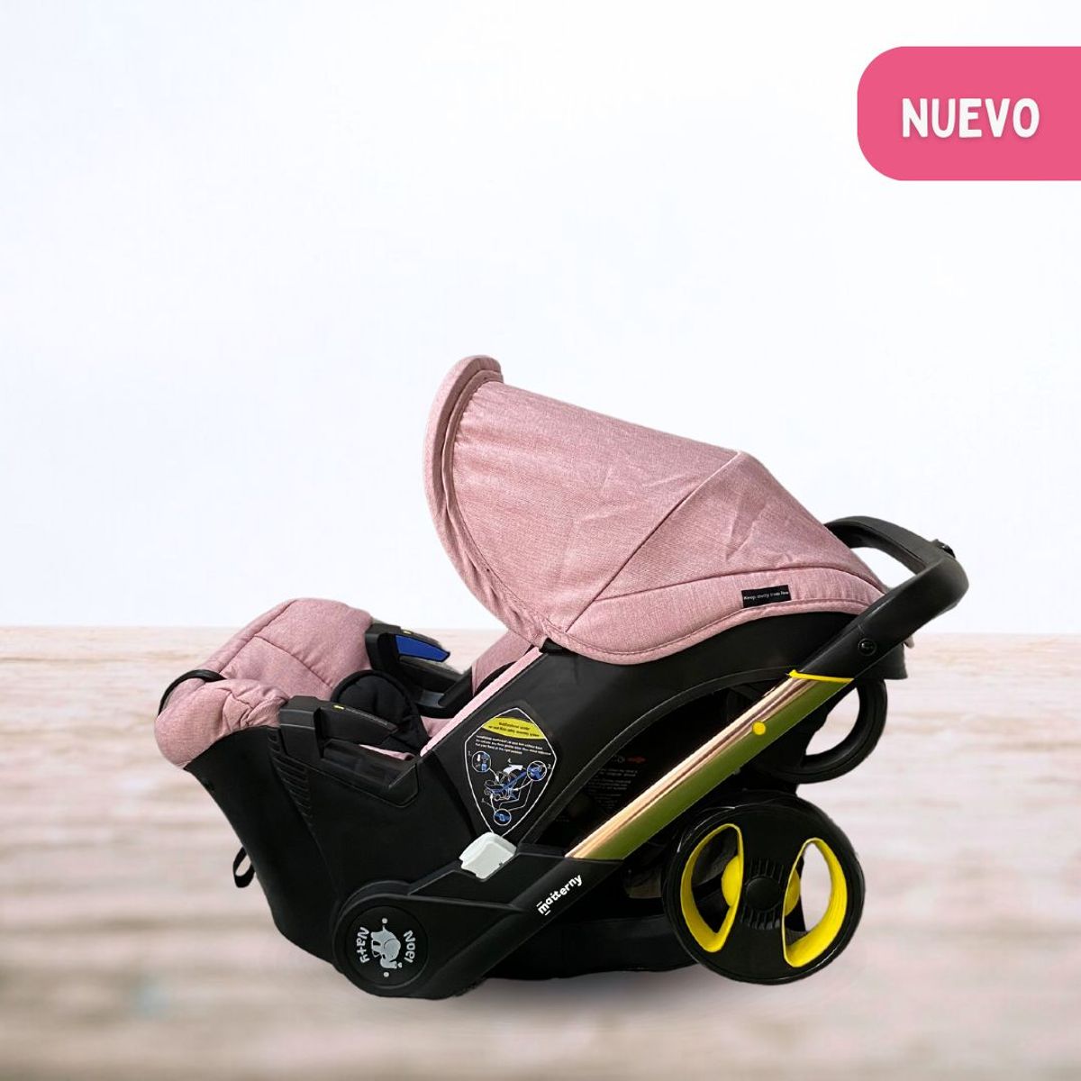 DOUX BEBE - Coche Portabebé 2 en 1 ''DONNA'' Pink