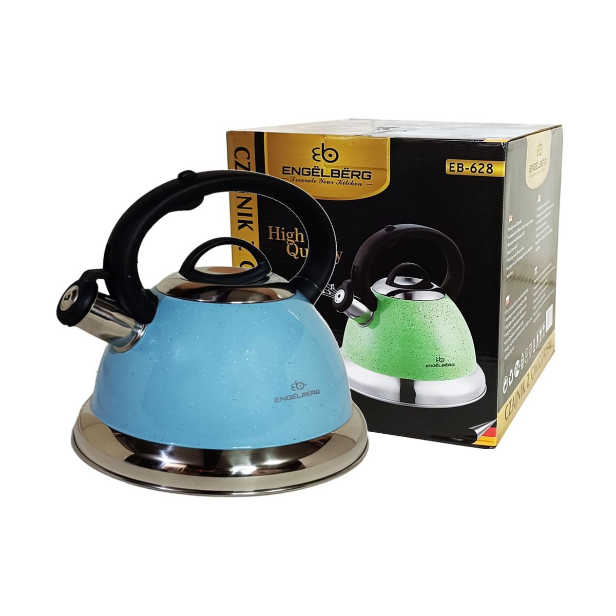 GENERICO - Tetera 3.2 Litros Acero Inoxidable ENGELBERG Celeste EB-628