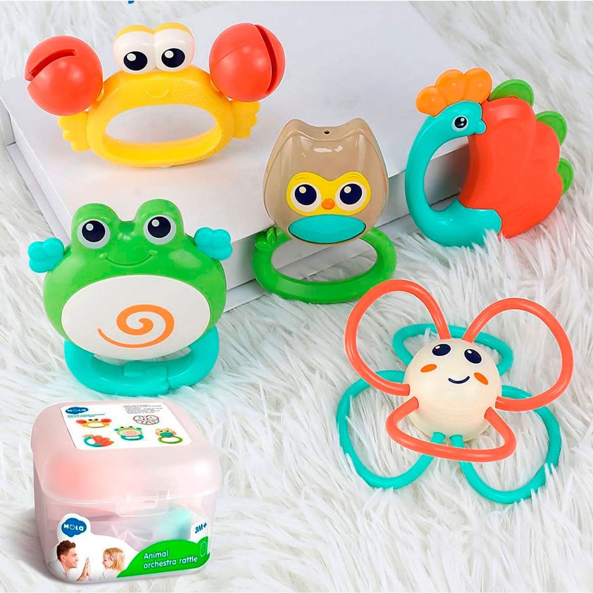 JP SOPORTECOM - Mordedores de Bebes Bosque Hola E318A 5 Piezas