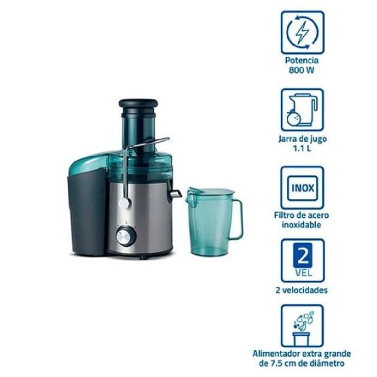 INDURAMA - Extractor de Jugo Indurama EI-CR Acero inoxidable