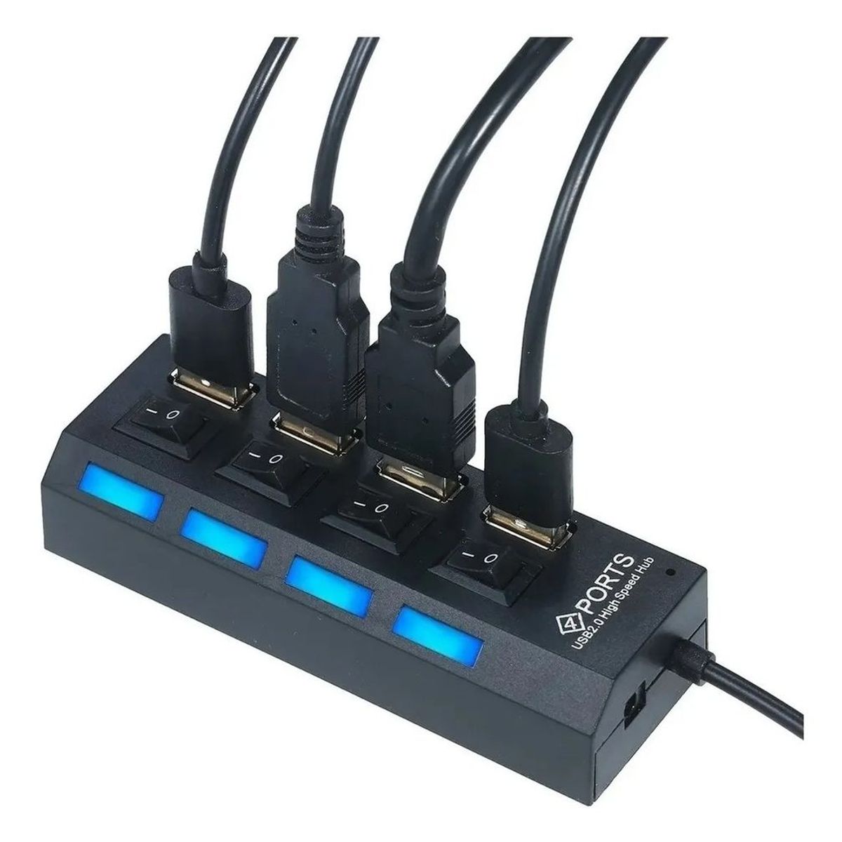 OEM - HUB Multipuerto 4 USB 2.0 Puerto Con Interruptor 480Mbps