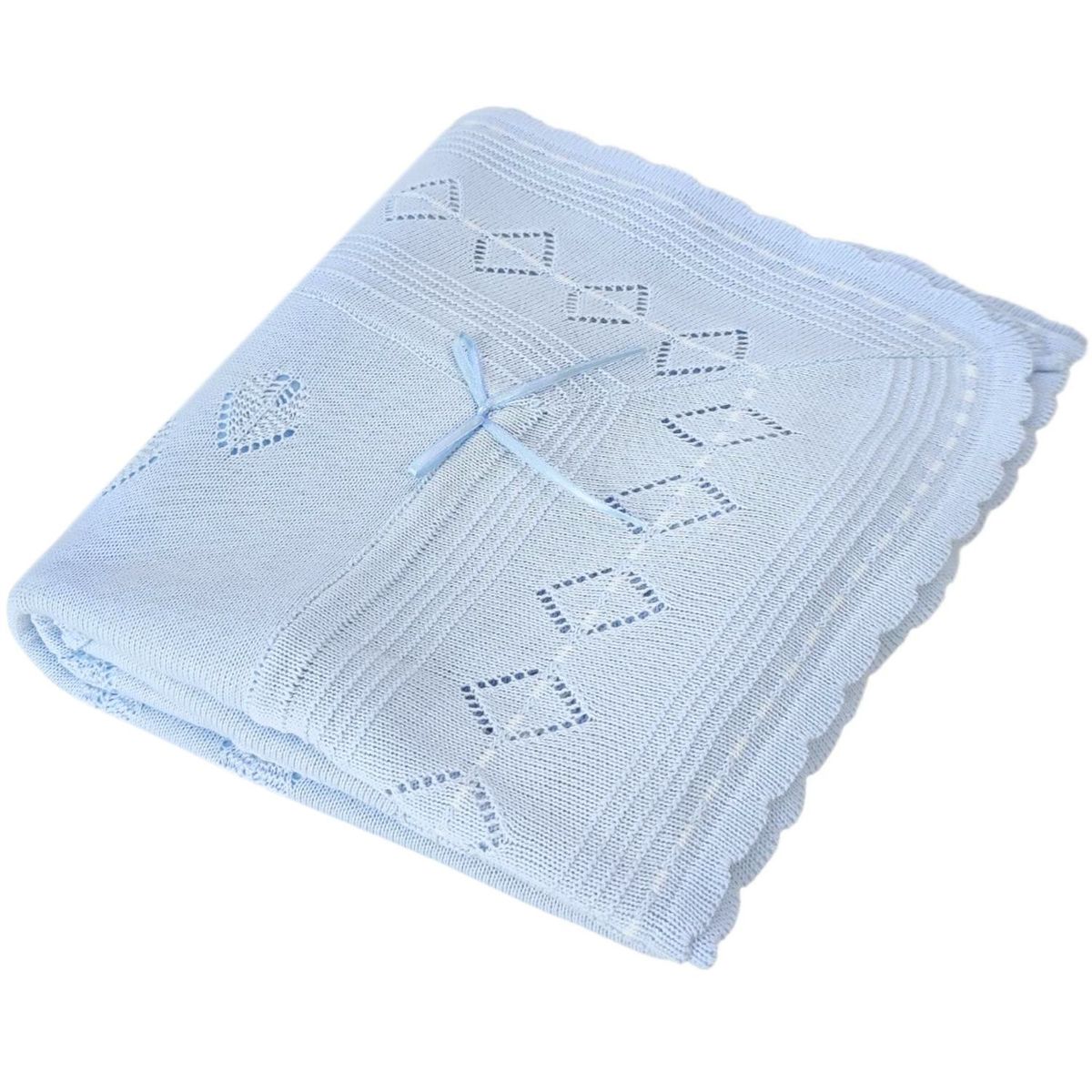 GENERICO - Colcha bebé Hilo Tacto con algodon - Celeste