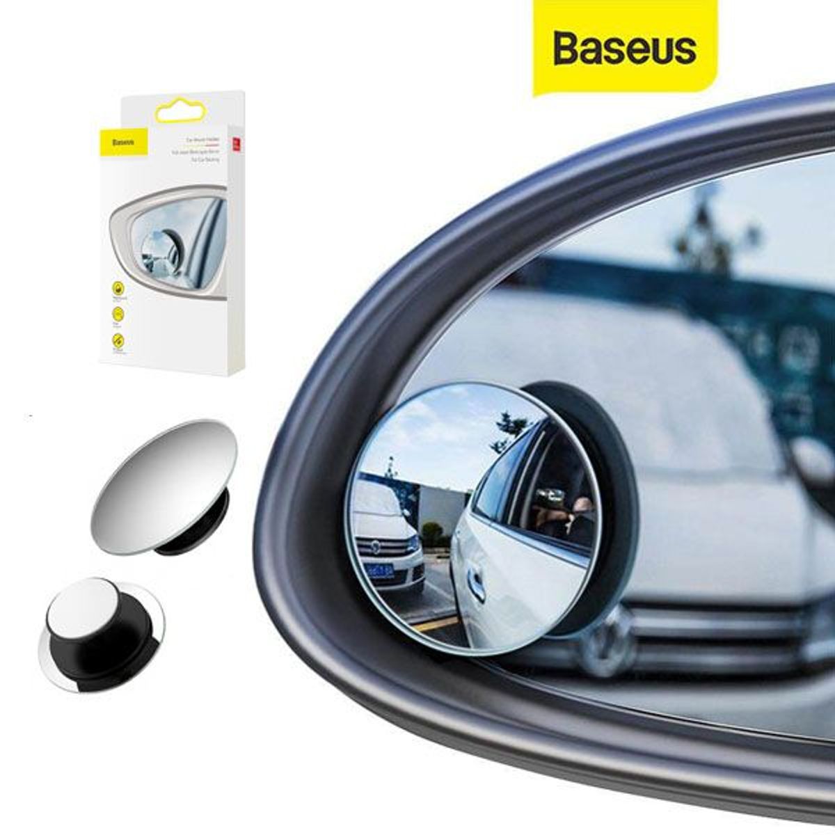 BASEUS - Espejo BASEUS 2PCS Para Auto 360 HD Gran Angular Punto Ciego